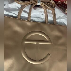 Telfar large shopping bag in copper NWT
